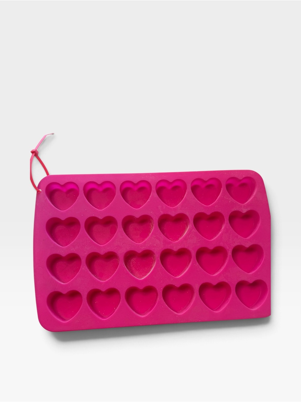Pink Heart Silicone Mold Tray - Flexible Candy & Ice Cube Mold